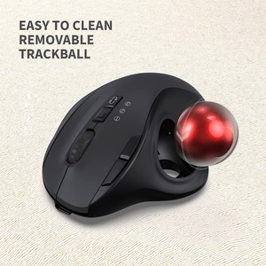 JOMAA Wireless Trackball MouseRight-Handed Ergonomic Design 2.4G Rechargeable 6 Buttons 3 Adjustable CPI Easy Thumb Stock - Product Image 3
