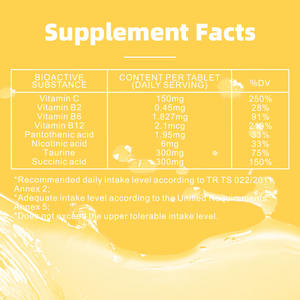 OEM 20 comprimés effervescents, suppléments électrolytiques de type <span class=keywords><strong>exercice</strong></span>, améliorent l'immunité et soulagent la fatigue pour les adultes - Product Image 3
