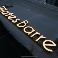 Custom Led Light 3D Channel Letter Iluminado Metal Shop Outdoor Sign Bar Logo Board para negocios