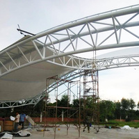 PTFE architectural préfabriqué toit auvent auvent scène PVDF tente étanche tissu traction membrane structure événement tente