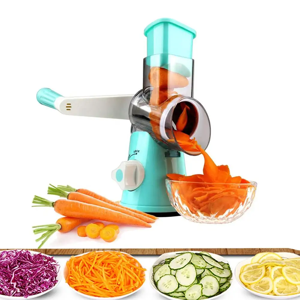 3 trong 1 tiện ích nhà bếp đa chức năng hành tây cắt Vòng mandoline slicer thực phẩm Máy xay rau Shredder ROTARY pho mát vắt tay