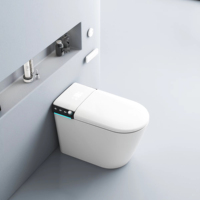 Vente directe en usine de luxe, nouveau design, articles sanitaires en céramique, couvercle rabattable automatique, cuvette de siège de toilette intelligente pour wc