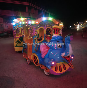 <span class=keywords><strong>Tren</strong></span> Eléctrico Sin Rieles KANGYA ET01, Atracción Turística Eléctrica para Exteriores, Sin Rieles, para Parques Infantiles, Capacidad >500kg, Gran Venta - Product Image 2