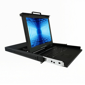 1U Rackmount 19 inch 8 cổng cat5 <span class=keywords><strong>KVM</strong></span> over IP với màn hình LED <span class=keywords><strong>KVM</strong></span> giao diện điều khiển chuyển đổi Cổ Phiếu mới - Product Image 1
