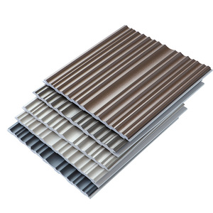 Linh hoạt và linh hoạt fluted đá đen tường thiết kế hình dạng khác nhau ngoài trời WPC rãnh tường Panel cho căn hộ - Product Image 1