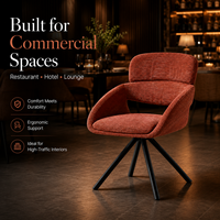 Sillón Moderno de Corduroy para Hostelería, Diseño Ergonómico con Respaldo Abierto, Silla de Comedor para Restaurante y Hotel