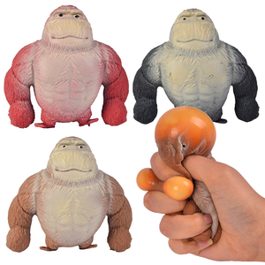 Divertido Juguete de Peluche de Gorila - Suave, Tipo Peluche, Alivia el Estrés, con Temática Animal, Regalo Novedoso para Adultos, Decoración de Escritorio - Product Image 4
