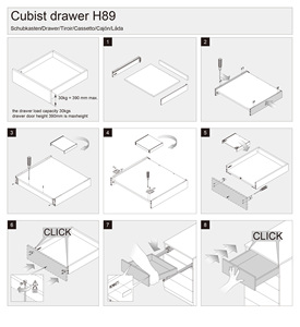 40kg tải tủ bếp đôi tường mỏng ngăn kéo bảng điều khiển bên mềm đóng kính thiên văn ngăn kéo kênh trượt - Product Image 5