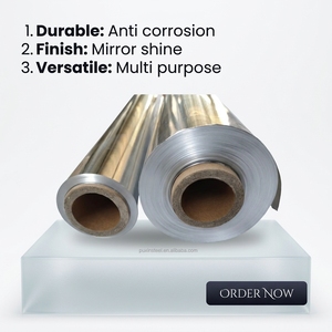 Usine chinoise Puxin, feuille d'<span class=keywords><strong>aluminium</strong></span> allié laminée à froid de qualité alimentaire 10-90 microns 8011, services de pliage, de découpe et de soudage personnalisés - Product Image 1