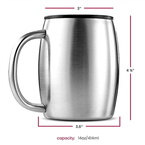 Insulated Cups With Handles Keep Drinks Hot or Cold Stainless Steel <strong>Double</strong> <strong>Walled</strong> <strong>Mugs</strong> 100% BPA Free Metal Coffee Tea Cup <strong>Mug</strong> - Product Image 5