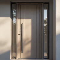 Porte pivotante en aluminium personnalisée OUNA DOOR, prix compétitif, moderne, populaire, antivol, entrée de cour pour usage extérieur
