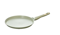 Plaque à pizza en aluminium moulé sous pression de 10 pouces, nouvelle conception, finition de qualité, poignée en plastique doux au toucher, compatible avec les cuisinières à induction, design européen