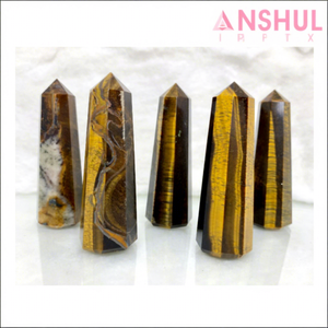 Obelisco de Ojo de Tigre Natural Pulido de Alta Calidad, Tallado, para Decoración y Regalo - Product Image 1
