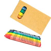 Lot de crayons promotionnels 4 couleurs en boîte carton kraft recyclé non toxique – Fournitures scolaires en gros à prix abordable