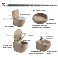 Ensemble WC suspendu professionnel pour salle de bain, avec lavabo intégré