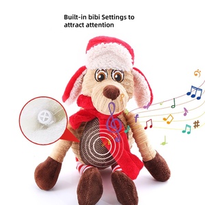 Bumopet bền kêu cót két giáng sinh con chó đồ chơi thiết kế mới đồ chơi sang trọng cho mèo để chơi và nhai món quà Tạ Ơn - Product Image 3