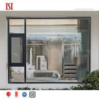 Ventanas abatibles de diseño oscilante de marca superior, Persiana de aleación de aluminio de vidrio templado moderno de rendimiento hermético para Villa de cocina