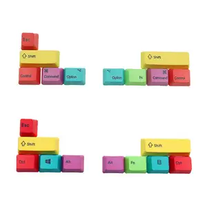 Keycaps di ricambio colorati MAC / WIN profilo OEM PBT 5-sided Dye Sublimation CMYK supplemento Keycap per tastiera meccanica