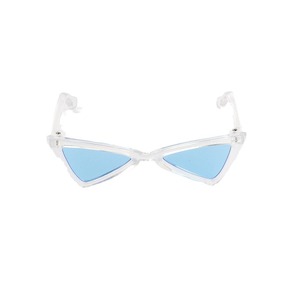Gafas de sol para mascotas, gafas para gatos, diseño triangular, rojo, negro, talla única, para perros pequeños y gatos, patrón geométrico de resina - Product Image 5
