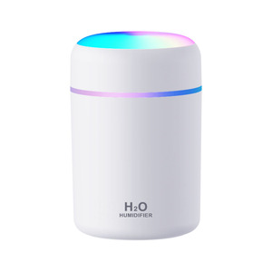 Mini humidificador de aire portátil con taza de luz LED, niebla de pulverización de 300ml, difusor de aceite esencial de Aroma húmedo doble, humidificadores de aire para coche H2O - Product Image 5