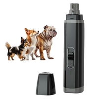 Lime à ongles électrique pour chien, rechargeable, facile à utiliser, en caoutchouc, 2 vitesses, double éclairage LED