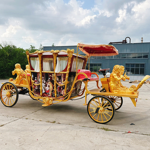 Chariot à chevaux vintage à pédales à 4 roues pour mariages, mariages royaux, Noël, balades touristiques, à vendre - Product Image 5