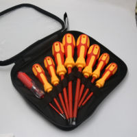 Ensemble de tournevis magnétique professionnel de qualité industrielle 9 en 1, kit d'outils d'isolation de poche pour électricien avec emballage en boîte