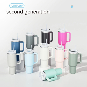 Biểu Tượng Tùy Chỉnh Thép Không Gỉ Đôi Tường Chân Không Kim Loại Thăng Hoa Du Lịch Cốc Cà Phê 40 Oz 40 Oz Cốc Với Xử Lý Và Rơm - Product Image 3