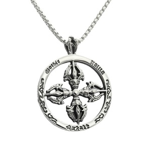 Stainless Steel <b>Cross</b> Pendant Necklace Men's Retro Punk Geometric Hollow Design 280389 - Product Image 5