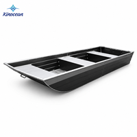 Bateau en aluminium stable de 10 pieds, 12 pieds, 14 pieds, 16 pieds - Bateau de pêche à fond plat, eaux peu profondes, 3 à 6 personnes, léger, moteur en option