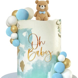 Decorazioni per Torte con Palloncini a Forma di Orso Bruno, Marca <span class=keywords><strong>TSH</strong></span>, per Feste di Bambini, Natale, Laurea, Decorazioni per Dessert, Compleanno - Product Image 5