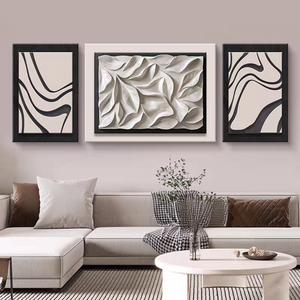 Toptan Estetik Geometrik Siyah Beyaz Soyut Duvar Resmi Modern İskandinav Duvar Sanatı Resmi Ev Dekoratif Tablosu - Product Image 1