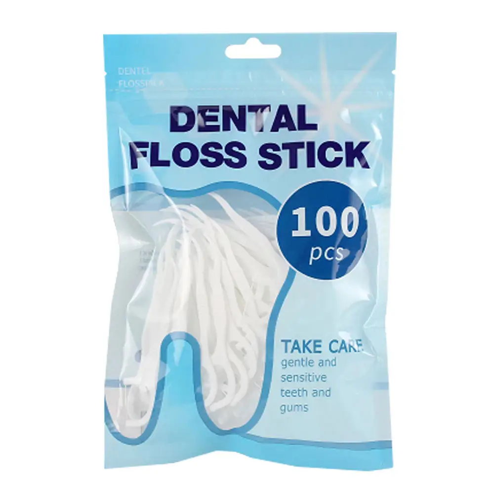 100 Uds palillo de dientes limpieza de la salud dental sedoso hilo Dental cuidado de la salud bucal hilo dental para venta al por mayor