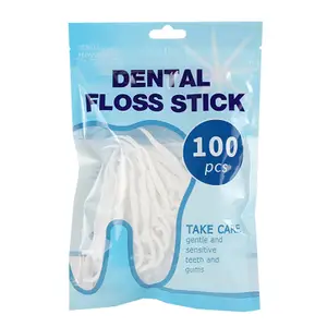 100PCS Toothpick Tooth Health Cleaning Silky Dental Floss Oral Health Care Floss Pick For Wholesale