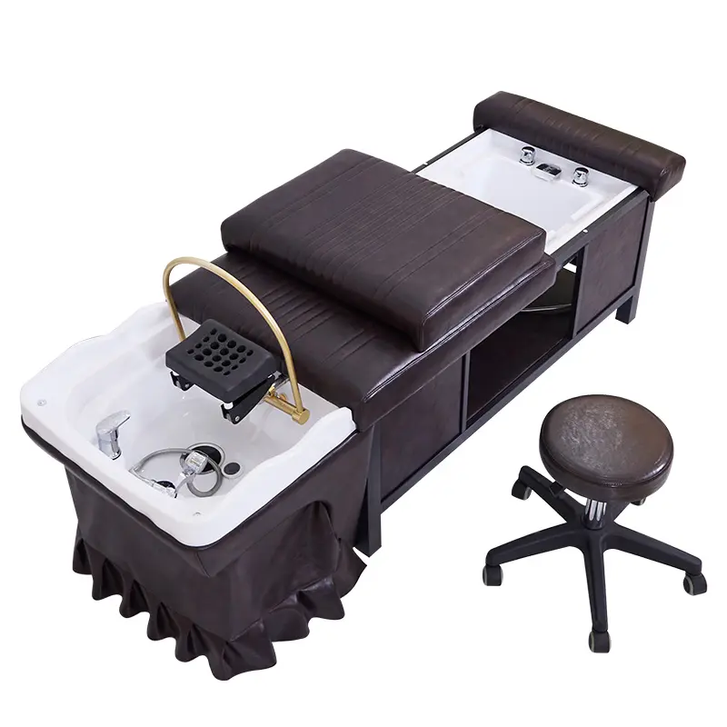 Moderne Luxus Salon Möbel Spa Wasser zirkulation Haar wäsche Massage Stuhl Pediküre Shampoo Bett