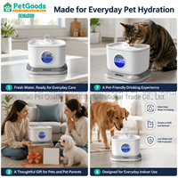 Fontaine à eau pour chat de 2,5 L avec capteur de mouvement, fontaine à boire sans fil rechargeable pour chats et petits chiens, corps en ABS