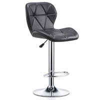 Tabouret de bar pivotant réglable en hauteur, design moderne et minimaliste, structure métallique, pour usage domestique et commercial, avec dossier, chaise de bar décontractée à pieds hauts