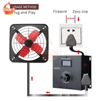 Régulateur de tension compact haute puissance AC 110-220V 10000W avec transformateur de contrôle de la vitesse et de la température