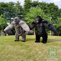 2.6m personnalisé King Kong singe gorille mascotte Costume unisexe en peluche gonflable gorille mascotte Costume Costume pour adultes pour carnaval