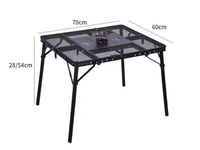 Table pliable légère en alliage d'aluminium moderne - Meubles d'extérieur portables pour le camping, les pique-niques et l'école