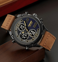Jam Tangan Pria SKMEI Brand 1975 Fashion Guneine dan Baja Tahan Karat 304 Tahan Air dengan Fitur Dual Time