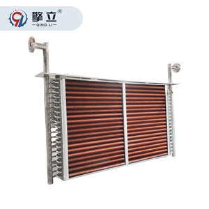 Enfriador de Aire Qing Li, Intercambiador de Calor de Tubo de Aleta de Cobre y Acero Inoxidable, Refrigeración por Agua, Aplicación de Secado Industrial - Product Image 1