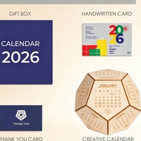 VENTE FLASH Calendrier de bureau en bois en forme de dodécágone, cadeau créatif pour le Nouvel An et Noël pour les collègues et les employés du bureau
