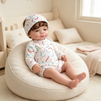 Vêtements pour poupées reborn en gros : Combinaison à imprimé floral, bandeau à nœud, robe, accessoires, cadeaux de bienvenue, en vinyle