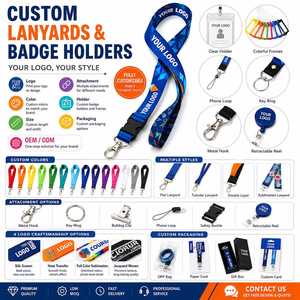 Lanière promotionnelle personnalisable pour téléphone, sangle de cou, porte-outils, porte-clés, impression par sublimation, lanières en polyester satiné avec logo personnalisé - Product Image 4