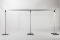 Support de toile de fond réglable en fer et aluminium de 8 à 10 pieds, support de bannière, support mural scintillant, support mural floral pour décoration de mariage