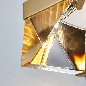 Nordic Postmodern Luxury Crystal Chandelier All-Copper Art for Bedroom Chandelier Bar Counter Shop <b>Window</b> <b>Lighting</b> Minimalist - Product Image 6