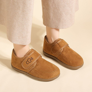 OEM Winter Warm Fur Upper Sneaker <strong>Slippers</strong> Adjustable Hook Loop Ankle Length Slides Anti-Slip Diabetic Adults Snow <strong>Boots</strong> - Product Image 4