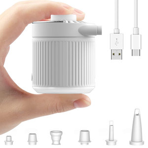 Pompe à air portable rechargeable par USB, plusieurs buses, pompe à air à cylindre unique, pompe à gonflage rapide 5V, mini pompe à gonflage - Product Image 1