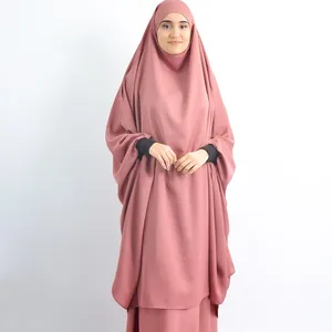 Ensemble deux-pièces style décontracté pour femmes musulmanes Taille XL Robe de prière Hijab Long Khimar Abaya Jilbab Jupe Ramadan Niqab Outfit